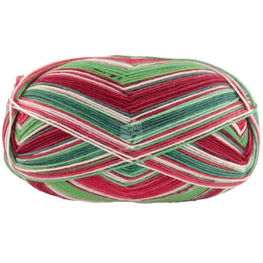 Lana Grossa MEILENWEIT Merino 4-Ply 100g Christmas 6792 - Light Red/Red/Dark/Medium/Light Green/White on Sale